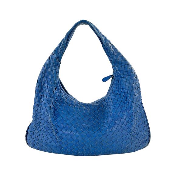 Bottega Veneta Blue Intrecciato Leather Hobo Bag - Picture 2 of 15